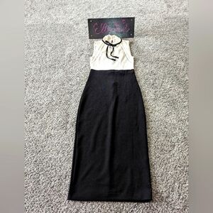 EUC Almost Famous Black/White Midi Dress S
